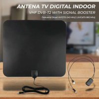 ES || Kebidumei Antena TV Digital Indoor VHF DVB-T2 with Signal Booster - JY002-1-8 - 𝐎𝐑𝐈𝐆𝐈𝐍𝐀𝐋