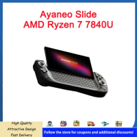 2024 New Launch! Ayaneo Slide Gaming Laptop Windows 11 AMD Ryzen 7 7840U Handheld Game Console 6-inch 1080P IPS Screen 12000mAh