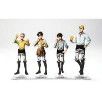 Attack on Titan Anime Hange Zoe Levi Mikasa Ackerman Eren Armin Acrylic Stand Erwin Action Figure PVC Stand Model Gift