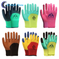 1Pairs Winter Warm Tire Rubber Wear-resistant Anti-slip Labor Protection Gloves Nitrile Gloves Construction Gardening Gloves