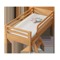 【免運】美雅閣| 櫸木兒童床帶護欄小床嬰兒男孩女孩公主床單人床邊床加寬拼接大床