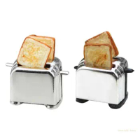 Y4UD 1:12/1:6Doll House Toaster Mini Bread Maker Machine DollHouses Bread Maker Mini Toaster Miniatures DollHouses Cookware