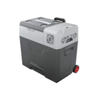 Portable Refrigerator 53 Quart(50 Liter) with Trolley Car, Truck, RV, Boat, Mini Fridge Freezer slimfit freezer compressor