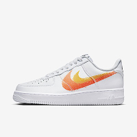 Nike Air Force 1 07 FJ4228-100 男 休閒鞋 經典 AF1 皮革 低筒 噴漆 雙勾 白橘