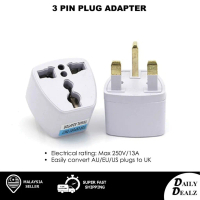 Universal & International UK 3 Pin Travel Plug/Socket/Adapter