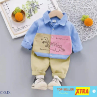Baju set stego VL setelan anak laki laki kemeja + celana Kekinian Tiktok shop Fashion Muslim Ramadha