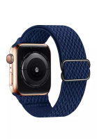 Biden Watch Strap Nilon Apple Watch Soft Pola Gelombang iwatch Strap 38/40/41mm DarkBlue