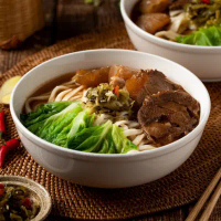 【朱記餡餅粥】紅燒半筋牛肉麵(細麵)_限新北中和自取