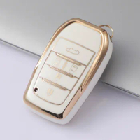 TPU Car Key Case cover shell holder for Toyota Alphard Vellfire remote Keys protection bag Keychain car-styling Accessories