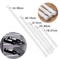 Multifunctional Spring Loaded Extendable Rod 18-90cm Adjustable Curtain Telescopic Rail Pole House Hanging Rods Bathroom Product