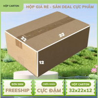 Combo 100 hộp carton đóng hàng mã 32x22x12 trơn không in