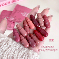 Set Gincu Kapsul, 12 Warna, Tahan Lama, Tidak Berpindah, Gincu Pusam Mini, Jualan Panas Lipstick Lip