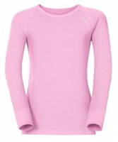 ├登山樂┤瑞士ODLO 機能保暖型排汗內衣-童 圓領 粉紅# 10459