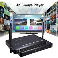 4K 8 Ways HDMI Multimedia Player Multi Media TF Card USB U Flash Drive Video Player Android 4.4 TV Box for TV Stores Projector