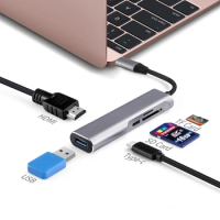USB Type C Type-C USB-C HUB To HDMI 4K USB 3.0 TF SD Card Reader Thunderbolt 3 Dex Mode Adapter For MacBook Air Pro Samsung S8