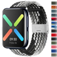 Nylon Braided Solo Loop For Oppo Watch 41mm 46mm Breathable Band For OPPO Watches Bracelet Accessories Replacement