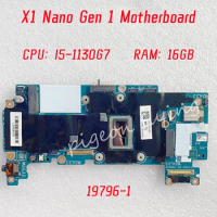 19796-1 For Lenovo Thinkpad X1 Nano Gen 1 Laptop Motherboard CPU: I5-1130G7 RAM: 16GB FRU: 5B21B33934 5B21B33929 5B21B33931