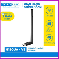 phụ kiện máy tính Bộ Thu Sóng Usb WiFi ToToLink N150UA Chuẩn 150Mbps Ăng Ten 5DPI