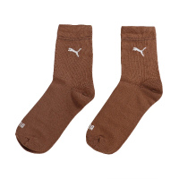 【PUMA】襪子 Fashion Ankle 咖啡 白 中筒襪 短襪 單雙入(BB126104)