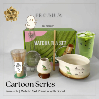 Matcha/Chawan Bowl with Spout + Alat Teh Jepang Lengkap Pair Chawan Chasen Holder Keramik with Spout