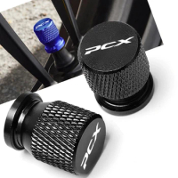 For HONDA PCX PCX150 125 PCX125 2 Pcs Motorcycle Tire Valve Air Port Stem Cover Caps CNC Aluminum Accessories
