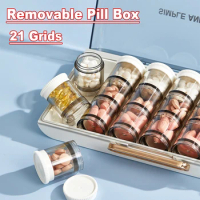 Pills Box 7 Days Medicine Case Pill Container Weekly Pillbox Sealed Storage Travel Pill Organizer Splitters Medicine Pillboxes