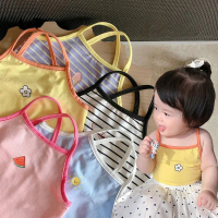 Baby girl's camisole top, children's cartoon top, ice silk base layer, summer baby vest, thin outerw