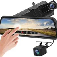 Quality 10 inch Stream Media Touch Screen Mirror dash cam 2.5K dash cam front and rear camera car mirror dash cam