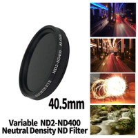 40.5mm Variable ND2-ND400 Neutral Density Filter Fader ND Adjustable Optical Glass Lens Apply to Sony lens 16-50mm
