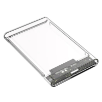Computer Hard Drive Enclosures USB 3.0 To SATA3 Tool-Free 8TB Clear External SSD HDD Box For 2.5 Inch 5Mm 7Mm 9.5Mm