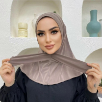 New Instant Jersey Hijab Undercap Hijabs untuk wanita Muslim, wanita Hijab Cap penutup penuh Snap Fastener, kepala Wraps Scarf Islam Turban