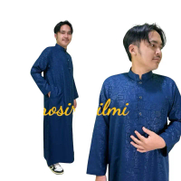 jubah silmi collection jubah dewasa Gamis Muslim Pria Tangan Panjang