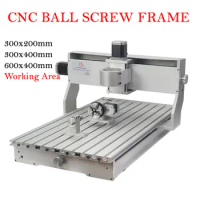 DIY CNC 3020 3040 6040 Frame Ball Screw 4 Axis Aluminum Lathe for CNC 3020 3040 6040 Engraving Milling Machine Wood Metal Router