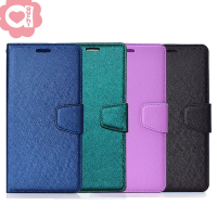 Samsung Galaxy A32 5G 月詩蠶絲紋時尚皮套 多層次插卡功能 側掀磁扣手機殼/保護套-藍綠紫黑