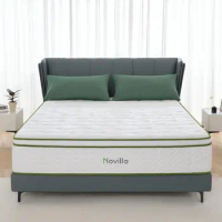 Hybrid Mattress with Pocketed Coil for Pressure Relief &amp; Motion Isolation, Medium Firm King Bed Mattress in a Box, Amenity