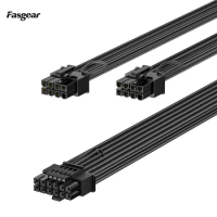 Fasgear PCIe 5.0 Power Cable 70cm 12VHPWR Connector for RTX 4070 4080 4090 Compatible for ASUS EVGA Seasonic Fully Modular PSU