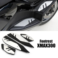 Footrest for Yamaha XMAX 300 Motorcycle Foot Pegs Plate Modified Skid Proof Footpads Aluminum Rubber XMAX300 X-MAX 2023 2024