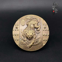 復古純銅銅章擺件瑞獸大銅章純銅實心銅鑲寶石貔貅招財進寶銅章1入