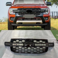Front Grills Racing Grille For Ford Ranger 2022 2023 Accessories T9 MK4 PX4 High Version XLT Wildtrak Sport Pickup Car Mask Mesh