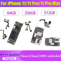 Fully Tested Authentic Motherboard For iPhone 11/11 Pro Max Main Logic Board Good Working Plate With Face ID Unlock Free iCloud