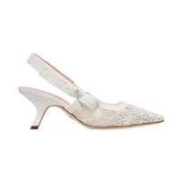 Christian Dior J'Adior Slingback Pump 65 with White Millefiori Pattern 39 White