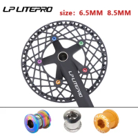 LP Litepro 5pcs Chainwheel Screws Single Chainring Bolts Dental Plate 6.5/8.5mm Screws Nuts for MTB Road Bikes Crankset Parts