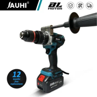 JAUHI 20 Torque 125NM Brushless Electric Impact Drill 3 in 1 Rechargeable Electric Cordless Screwdriver For Makita 18v Battery