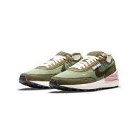 NIKE 耐吉 休閒鞋 Waffle One NN 運動 女鞋 輕量 舒適 異材質拼接 緩震 球鞋穿搭 綠 粉 DO4661-331