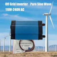 Pure Sine Wave Inverter 3KW 5KW 12V 24V 48V To 110V 220V240V Voltage Transformer Remote Power Converter Off Grid Inverter