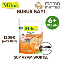 MILNA Bubur Reguler 6+ 120gr / Bubur MPASI Bayi Anak / Makanan Bubur Instan Milna BANDUNG 6+ Sup Aya