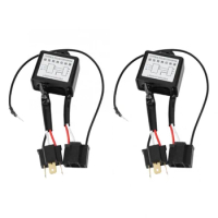 1Pair Car LED Headlight Reversed Polarity Converter Polar Inverter Positive Negative Switch Harness Adapter for H4 Xenon Lamp