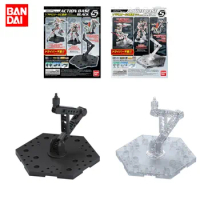 Bandai Original GUNDAM Anime HG 1/144 RG 1/100 Action Base 5 BLACK CLEAR Action Figure Toys Collectible Model Gifts for Kids