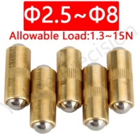 YK412 Factory Outlet Brass Stainless Steel Both Side Ball Spring Plunger Mini Double Balls Plunger Dia2.5/3/4/5/6/7/8mm