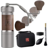 1Zpresso K-Ultra Manual Coffee Grinder Silver, with Carrying Case, Assembly Consistency Grind Stainless Steel Conical Burr